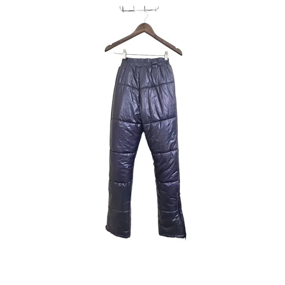 Clubb Exx metallic Blue Ski Snow Pants Xs Dollz Kill Iridescent‎ Puffer Shimmery